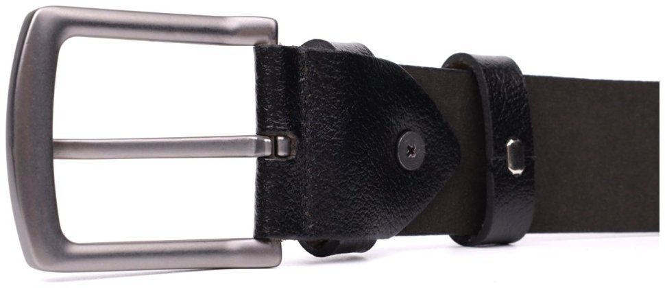 Качественный мужской ремень из натуральной кожи черного цвета BOND 108541 modnotak фото №7