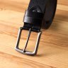 Качественный мужской ремень из натуральной кожи черного цвета BOND 108541 modnotak фото - 9