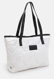 Вместительная женская сумка шоппер Monsen 88841 Белого цвета
