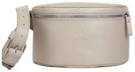 Бежевая женская поясная сумка из натуральной кожи BlankNote 78941