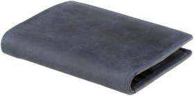 Маленькое мужское портмоне из кожи крейзи хорс синего цвета Visconti Arrow 69041