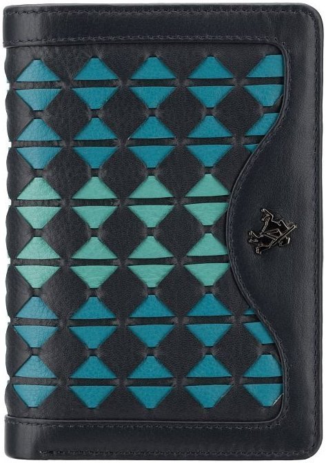 Різнокольоровий жіночий гаманець середнього розміру з натуральної шкіри з монетницею Visconti 69241