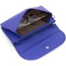 Синій великий жіночий гаманець-клатч з зернистою шкіри ST Leather (14037) - 2
