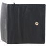 Середній жіночий гаманець із фактурної шкіри чорного кольору з місткою монетницею Ashwood 69641 - 13