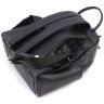 Черный женский рюкзак среднего размера из фактурной кожи KARYA 69741 - 5