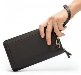 Стильний чоловічий гаманець-клатч із натуральної шкіри в коричневому кольорі Bexhill (19711)