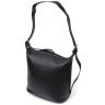 Чорна жіноча сумка з натуральної шкіри флотар з однією лямкою Vintage 2422305 - 2