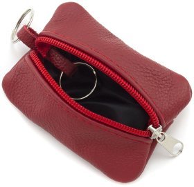 Маленькая женская ключница из фактурной кожи красного цвета ST Leather 70842
