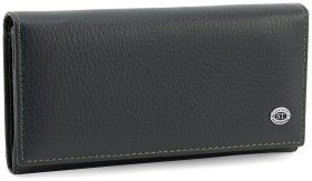 Шкіряний жіночий гаманець зеленого кольору з магнітним типом застібки ST Leather 90842