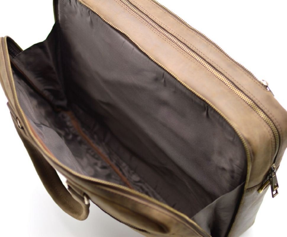 Чоловіча ділова сумка під ноутбук та документи з вінтажної шкіри TARWA (21747)