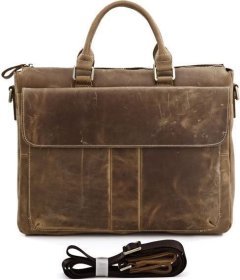Чоловічий портфель зі винтажной якісної шкіри VINTAGE STYLE (14066)