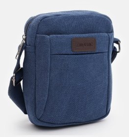 Мужская текстильная сумка-планшет маленького размера в синем цвете Monsen 71542