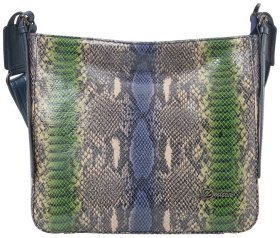 Женская кожаная сумка с тиснением под змею Desisan 81542