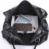 Чорна дорожня сумка з натуральної шкіри великого розміру VINTAGE STYLE (14135) - 9