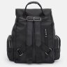 Функціональний жіночий рюкзак із чорного текстилю із клапаном Monsen 71842 - 4