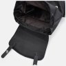 Функціональний жіночий рюкзак із чорного текстилю із клапаном Monsen 71842 - 5