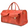 Дорожная кожаная сумка красного цвета в стиле винтаж TARWA (19918) - 1