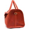 Дорожная кожаная сумка красного цвета в стиле винтаж TARWA (19918) - 4