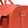 Дорожная кожаная сумка красного цвета в стиле винтаж TARWA (19918) - 7