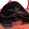 Дорожная кожаная сумка красного цвета в стиле винтаж TARWA (19918) - 9