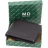 Компактное мужское кожаное портмоне на магните под кредитные карточки с зажимом для денег MD Leather Collection (18073) - 6