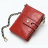 Красный женский кошелек из мягкой кожи среднего размера Vintage (14680) - 10