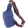 Синя текстильна чоловіча сумка-слінг невеликого розміру Vintage (2421232) - 2