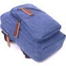 Синяя текстильная мужская сумка-слинг небольшого размера Vintage (2421232) - 3
