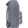 Серый текстильный рюкзак с мопсами Bagland (52942) - 2