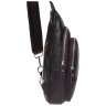 Мужской кожаный вместительный слинг-рюкзак коричневого цвета Borsa Leather 72942 фото №5 Мужской кожаный вместительный слинг-рюкзак коричневого цвета Borsa Leather 72942 modnotak фото - 5