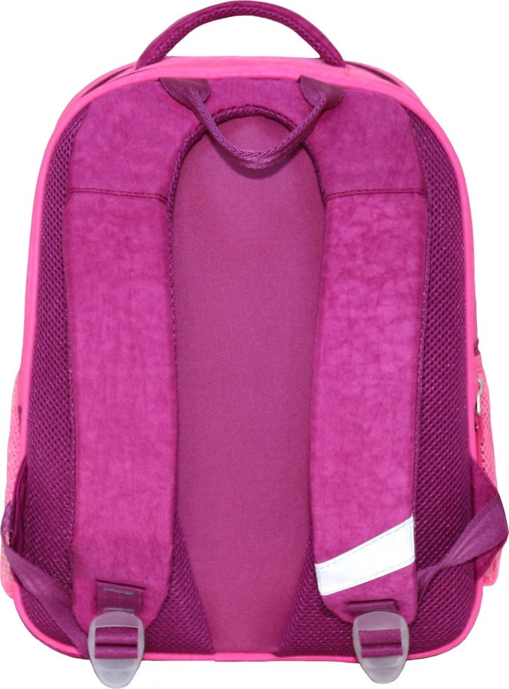 Школьный рюкзак из текстиля в малиновом цвете с рисунком Bagland (53242)