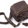 Кожаная коричневая компактная мужская сумка высокого качества Leather Collection (10364) - 8