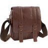Кожаная мужская наплечная сумка вертикального типа Leather Collection (10363) - 1