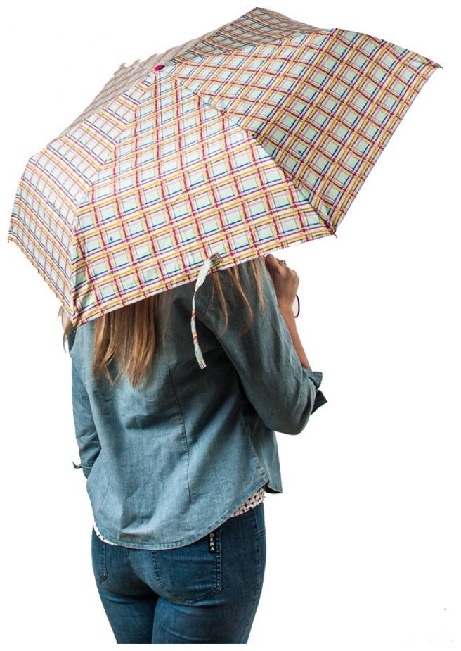 Зонт женский Fulton Superslim-2 L553 Modern Check (складной, механика, разноцветный в клетку) 93842 modnotak фото №3