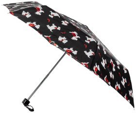 Женский зонт Incognito-4 L412 Scottish Scotties (механика, складной, черный с принтом собачки) 93942
