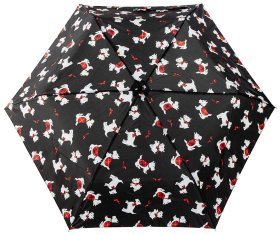 Женский зонт Incognito-4 L412 Scottish Scotties (механика, складной, черный с принтом собачки) 93942