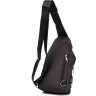 Вместительная сумка-слинг через плечо из плотного текстиля черного цвета Vintage (20555) - 2