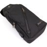 Вместительная сумка-слинг через плечо из плотного текстиля черного цвета Vintage (20555) - 3