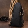Вместительная сумка-слинг через плечо из плотного текстиля черного цвета Vintage (20555) - 9