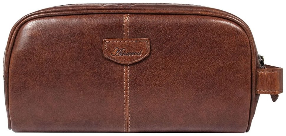 Мужской несессер из гладкой кожи с ручкой для переноса Ashwood T78 Chestnut 94242 коричневого цвета modnotak фото №1