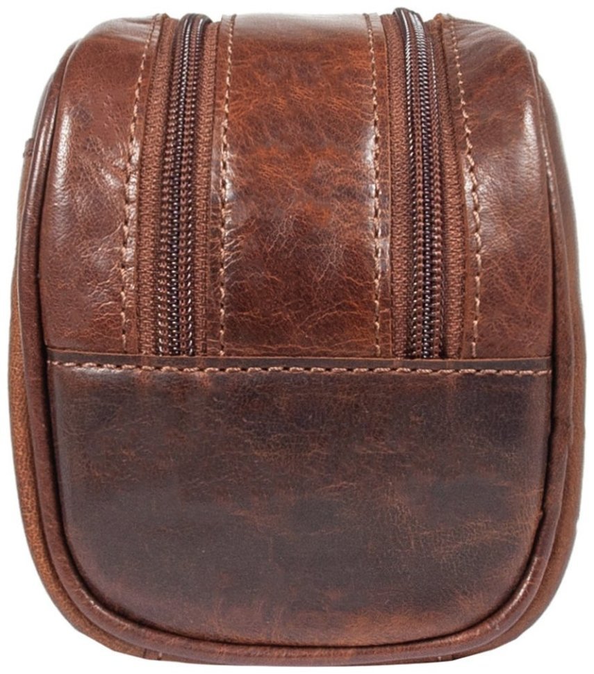 Мужской несессер из гладкой кожи с ручкой для переноса Ashwood T78 Chestnut 94242 коричневого цвета modnotak фото №3