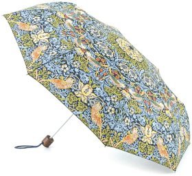 Женский зонт Fulton L907-040669 Minilite-2 UV Strawberry Thief (Разноцветный с принтом "Клубничный воришка", складной, механика, защита UPF 50+) 94342