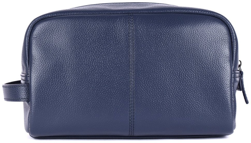 Косметичка для мужчин из натуральной фактурной кожи Brampton London синего цвета 94542 modnotak фото №5