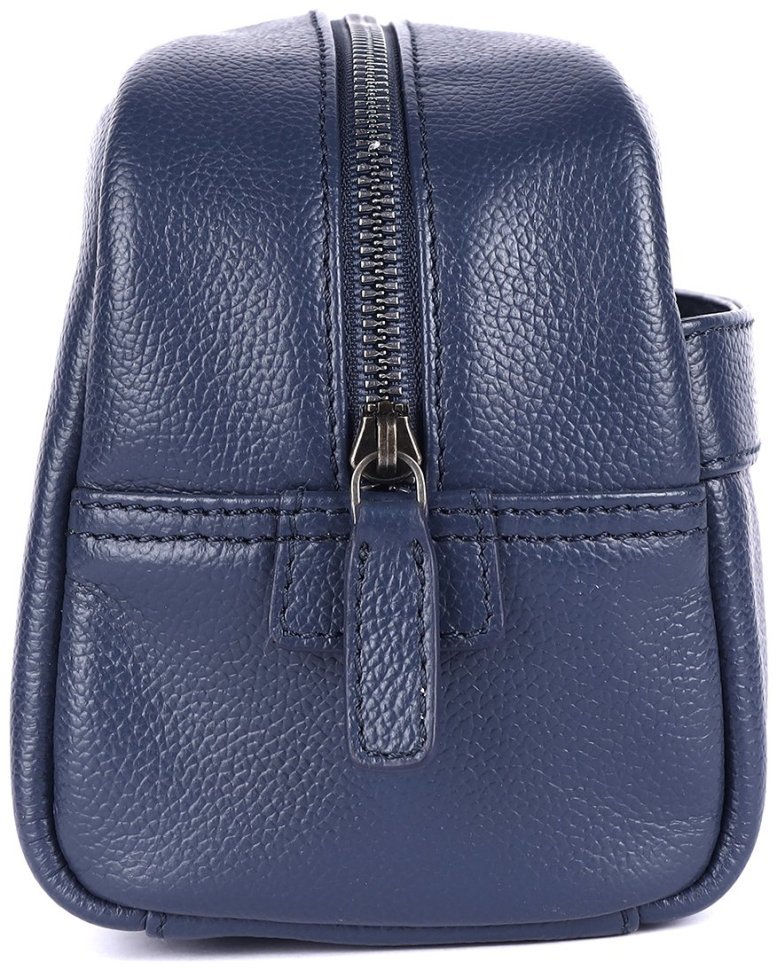 Косметичка для мужчин из натуральной фактурной кожи Brampton London синего цвета 94542 modnotak фото №6