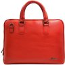 Жіноча ділова сумка червоного кольору з натуральної шкіри Desisan (3032-4) - 1