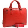 Женская деловая сумка красного цвета из натуральной кожи Desisan (3032-4) - 6
