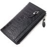 Женский кожаный кошелек двойного сложения из натуральной кожи с тиснением под крокодила KARYA (2421128) - 1