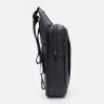 Мужской черный рюкзак-слинг из натуральной кожи флотар Keizer (56042) - 4