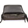 Черная наплечная сумка планшет из двух видов кожи VATTO (11684) - 7