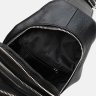 Удобная мужская сумка-слинг из фактурной кожи черного цвета Keizer (56242) - 6